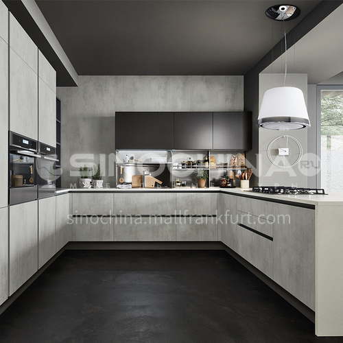 Modern kitchen Melamine with particle board open kitchen-GK-035